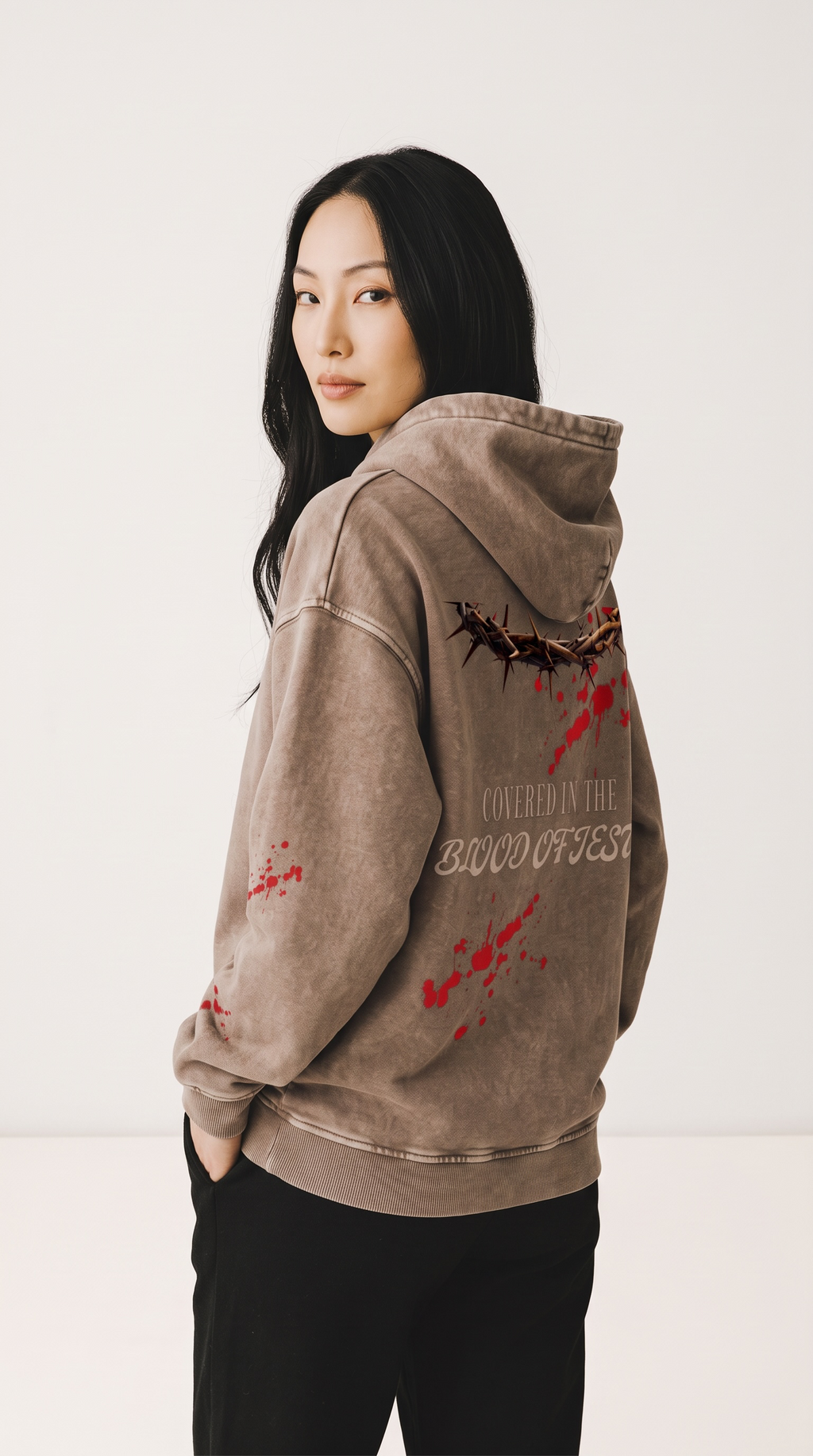 W Covered in the BLOOD OF JESUS hoodie